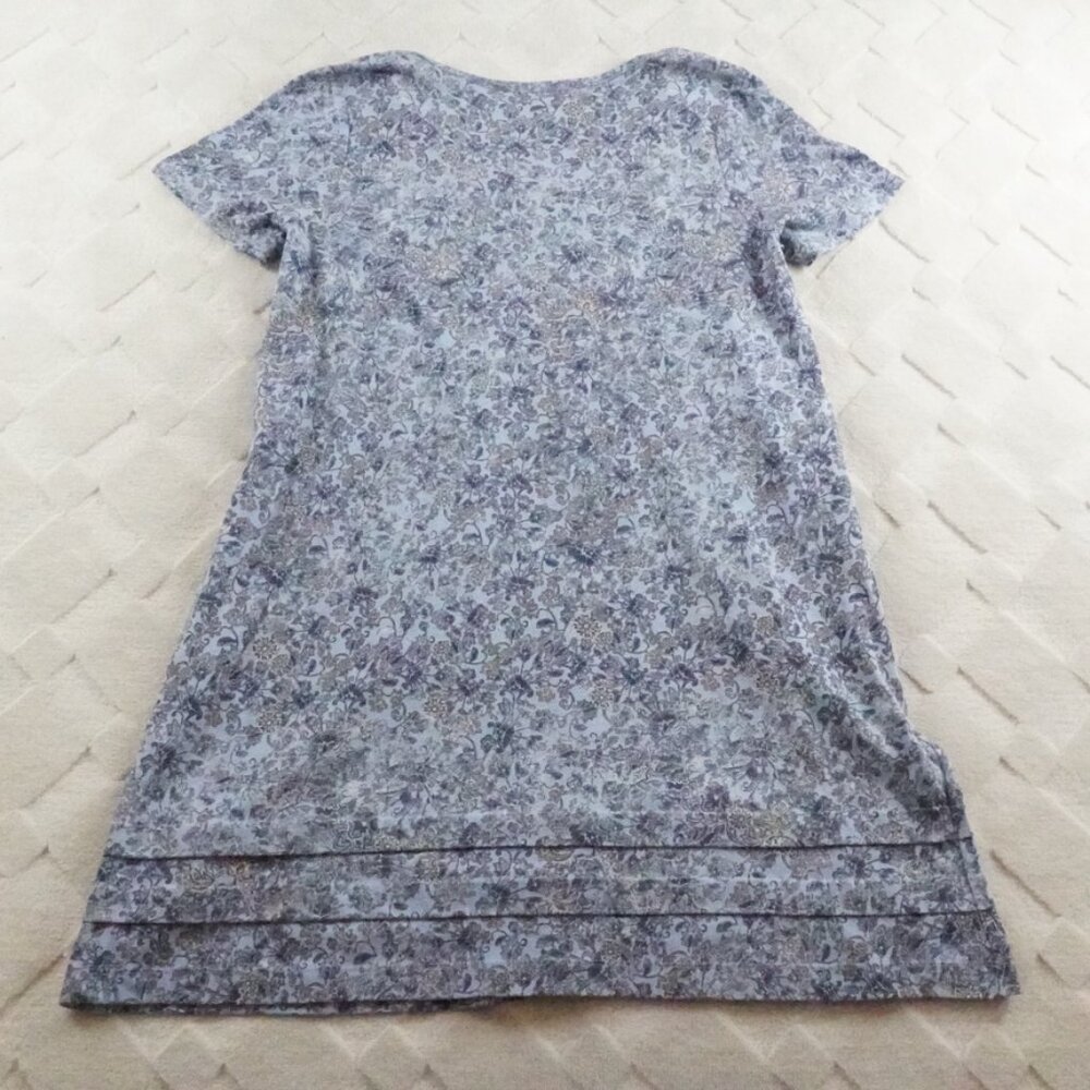 J.Jill T-Shirt Dress Womens Large Floral Print V-Neck Short Sleeve - Picture 11 of 12